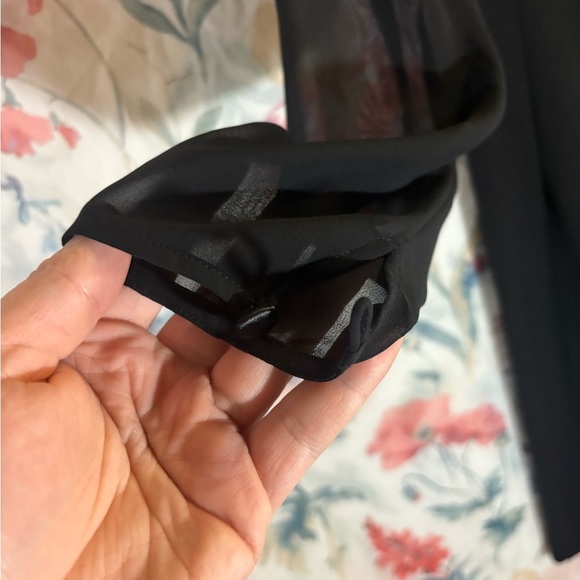 Vintage Donna Morgan Black Long Sleeve Dress - Picture 4 of 11